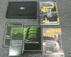 2012 Ford F-250 Super Duty Truck Owner's Operator Manual User Guide Set