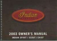 2003 Indian Chief Vintage Models Motorcycle Owner's Manual