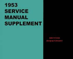 1953 Lincoln Capri Shop Service Repair Manual Supplement