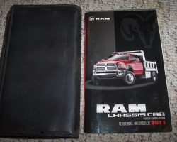2011 Dodge Ram Truck Chassis Cab 3500 4500 5500 Owners Operator Manual User Guide Set