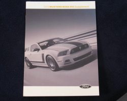 2013 Ford Mustang Boss 302 Owner's Manual Supplement