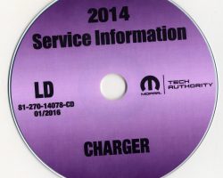 2014 Dodge Charger Shop Service Repair Manual CD
