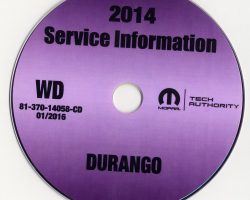 2014 Dodge Durango Shop Service Repair Manual CD