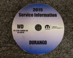 2015 Dodge Durango Shop Service Repair Manual CD