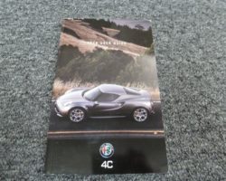 2016 Alfa Romeo 4C Owner's Manual Guide