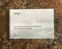 2017 Chevrolet Tahoe Police & Special Service Package Owner's Manual