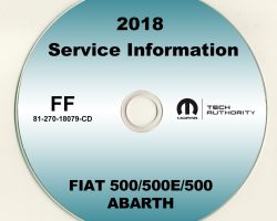 2018 Fiat 500, 500E & 500 Abarth Service Manual CD