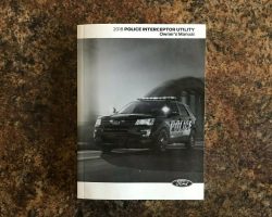 2018 Ford Explorer Police Interceptor Owner's Manual