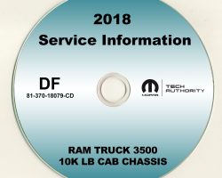 2018 Dodge Ram Truck 3500 10K lb Cab Chassis Service Manual CD