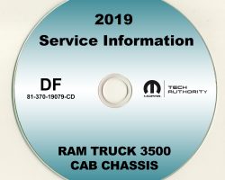 2019 Dodge Ram Truck 3500 Cab Chassis Service Manual on CD