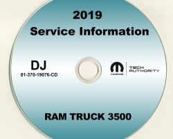 2019 Dodge Ram Truck 3500 Service Manual on CD
