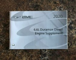 2020 Chevrolet Silverado 6.6L Duramax Diesel Owners Manual Supplement