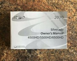 2020 Chevrolet Silverado 4500 5500 6500 Owner's Manual