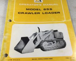 Allis Chalmers 655 Crawler Loader Operator's Manual