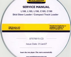 COMPLETE Service Manual on CD for New Holland CE SKID STEERS / COMPACT TRACK LOADERS model L190