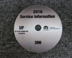 2016 Chrysler 200 Service Manual on CD