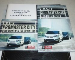 2016 Dodge Ram Promaster City Owner's Manual Set