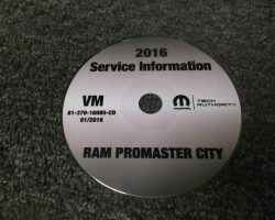 2016 Dodge Ram Promaster Service Manual on CD