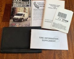 2016 Dodge Ram Promaster Owner's Manual Set