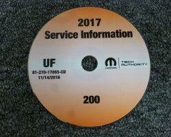 2017 Chrysler 200 Service Manual on CD