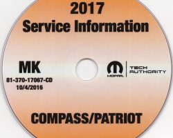 2017 Jeep Compass & Patriot Service Manual on CD