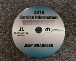 2018 Jeep Wrangler JL Service Manual on CD