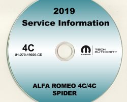 2019 Alfa Romeo 4C & 4C Spider Service Manual on CD