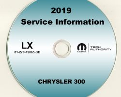 2019 Chrysler 300 Service Manual on CD