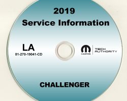 2019 Dodge Challenger Service Manual on CD