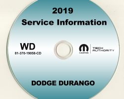 2019 Dodge Durango Service Manual on CD