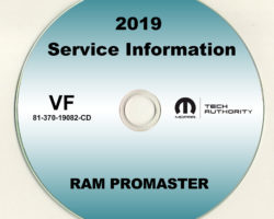 2019 Dodge Ram Promaster Service Manual on CD