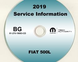 2019 Fiat 500L Service Manual on CD