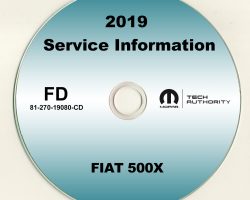 2019 Fiat 500X Service Manual on CD