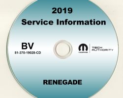 2019 Jeep Renegade Service Manual on CD