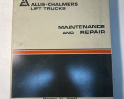ALLIS-CHALMERS ACP80 FORKLIFT Shop Service Repair Manual