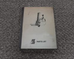BIG JOE JOEY ZERO FORKLIFT Parts Catalog Manual