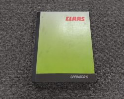 CLAAS SCORPION 6030 TELEHANDLER Owner Operator Maintenance Manual
