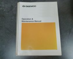 DAEWOO GC18S-2 FORKLIFT Owner Operator Maintenance Manual