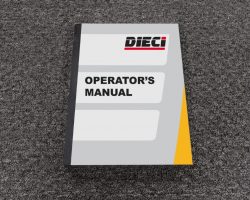 DIECI AGRI MAX 60.9 TELEHANDLER Owner Operator Maintenance Manual