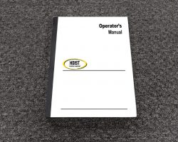 HOIST ECH6 LIFT Owner Operator Maintenance Manual