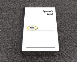 HOIST F180 FORKLIFT Owner Operator Maintenance Manual