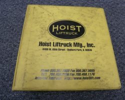 HOIST F250 FORKLIFT Shop Service Repair Manual
