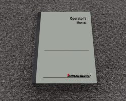 JUNGHEINRICH ECP100-3 FORKLIFT Owner Operator Maintenance Manual