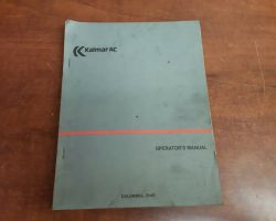 KALMAR DCD320-12 FORKLIFT Owner Operator Maintenance Manual