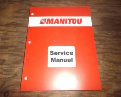 MANITOU MLT735-120LSU TELEHANDLER Shop Service Repair Manual