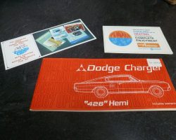 1967 Dodge Charger 426 Hemi Original Owner's Operator User Guide Manual Set