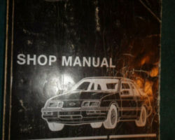 1985 Merkur XR4Ti Shop Service Repair Manual