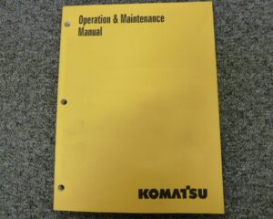 KOMATSU FG18SHT-20 FORKLIFT Owner Operator Maintenance Manual