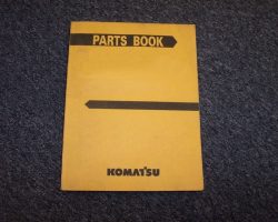 KOMATSU WH609 Telescopic Handlers Parts Catalog Manual