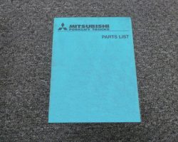 MITSUBISHI EDR13N FORKLIFT Parts Catalog Manual